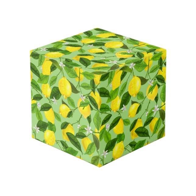 Cubo Watercolor Lemon 3 (Angulo Anverso)