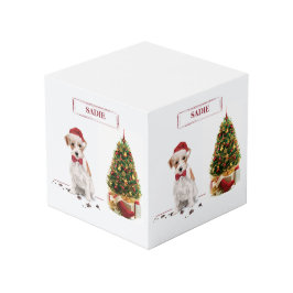 Cubo Wire Haired Jack Russell Funny Navidades Dog