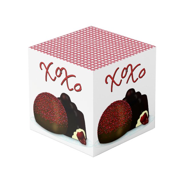 Cubo XOXO Valentine Bonbon y el chocolate negro (Angulo Anverso)