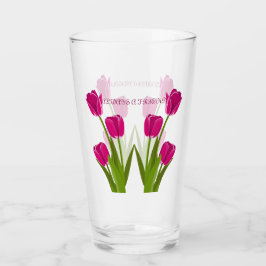 Cubos de vidrio de tulipanes