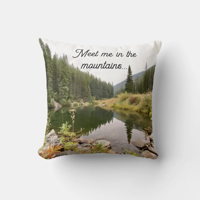 Cúbreme en las Montañas Almohada Decorativa (Anverso)