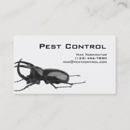 Cucaracha de la tarjeta de visita del control de
