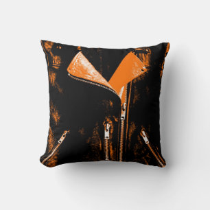 Cuchara de cuero Naranja de la almohada impresa