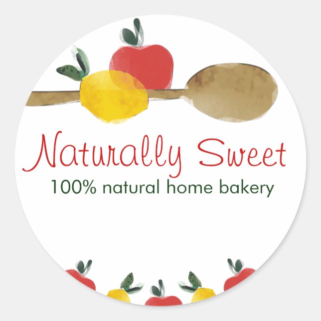 cuchara de limón panadería regalo pegatinas de eti (Anverso)