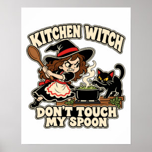 Cuchara de madera de bruja de cocina Arte de cocin