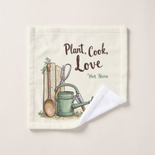 Cuchara de madera y riego pueden vestir una cocina