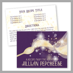 Cuchara mágica cocinar cocinar keepsake tarjeta de