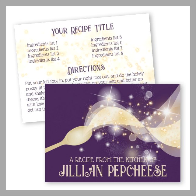 Cuchara mágica cocinar cocinar keepsake tarjeta de (Subido por el creador)