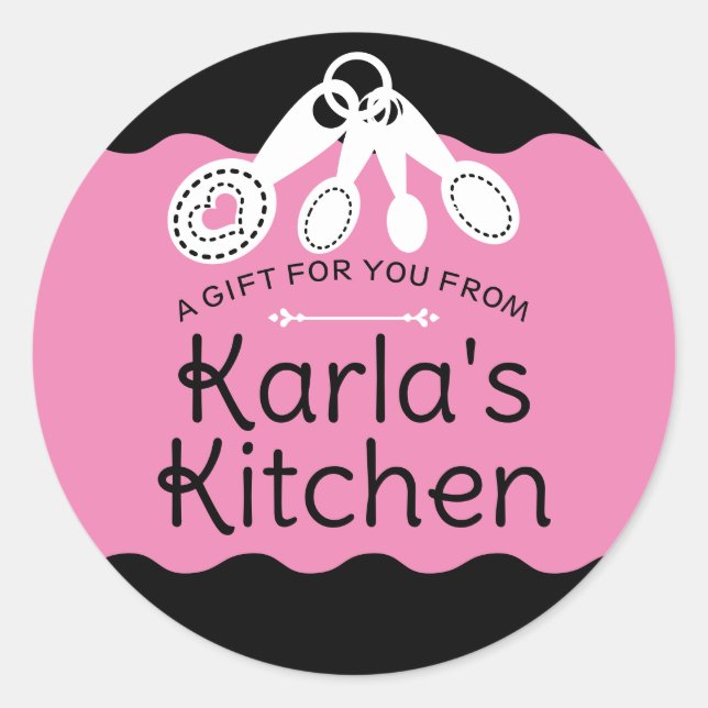 Cucharas de medir el amor de mi pegatina de regalo (Anverso)