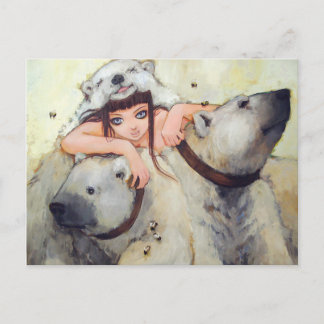 Cucharas de una postal de un monstruo de la energí