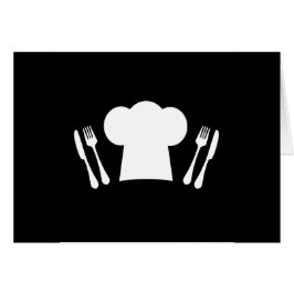 Cuchillo del gorra del cocinero y cocina o