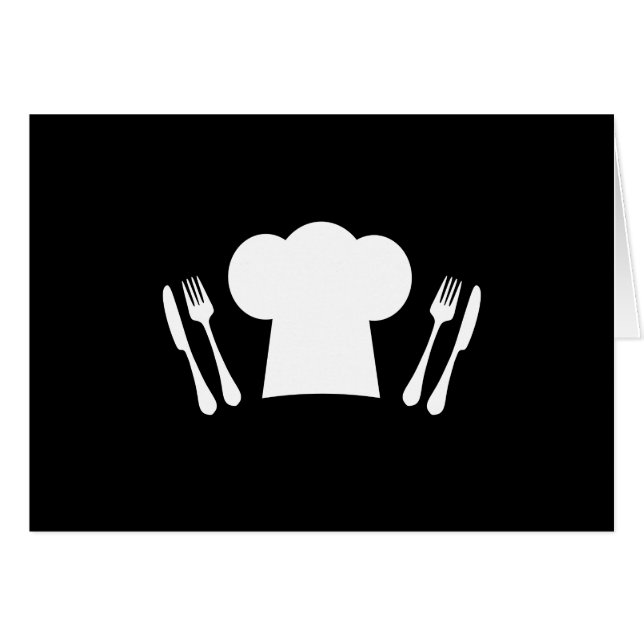 Cuchillo del gorra del cocinero y cocina o (Anverso (Horizontal))