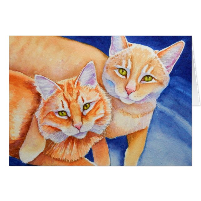 Cuddddling Naranja Tabby Gats (Anverso (Horizontal))