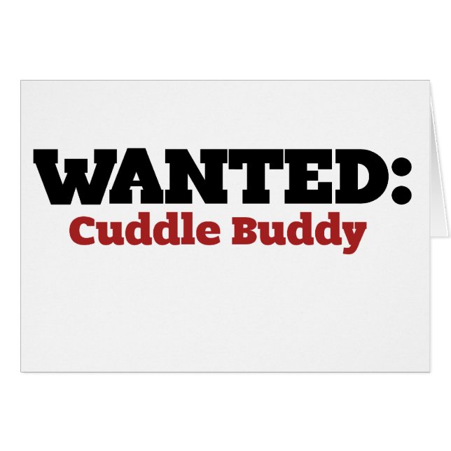 Cuddle Buddy Wanted (Anverso (Horizontal))