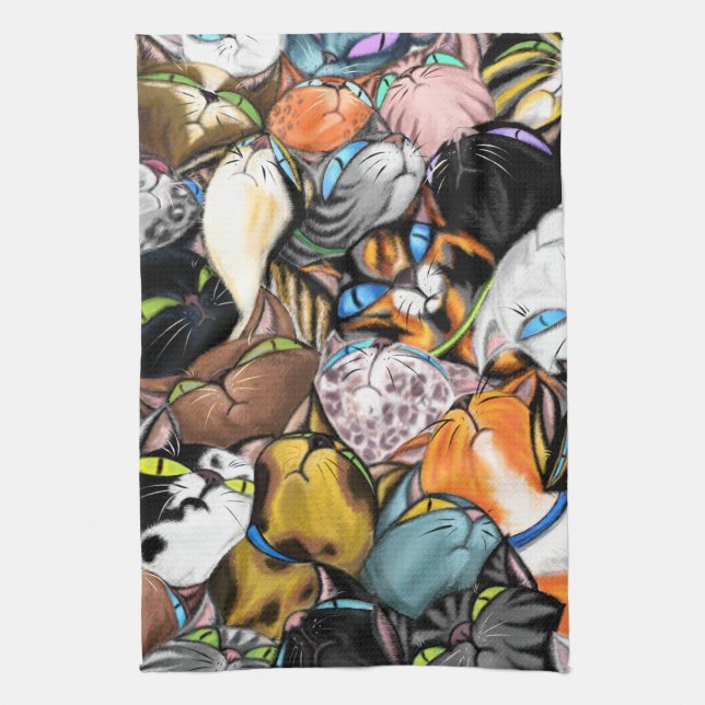 Cudling Cats Abraza Funny Kitchen Toalla (Vertical)