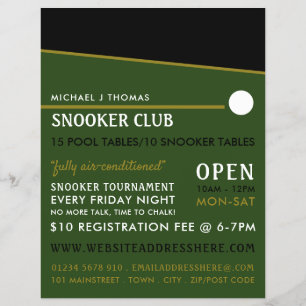 Cue Ball, Pool Club, publicidad Snooker Club