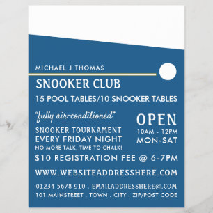 Cue Ball, Pool Club, publicidad Snooker Club