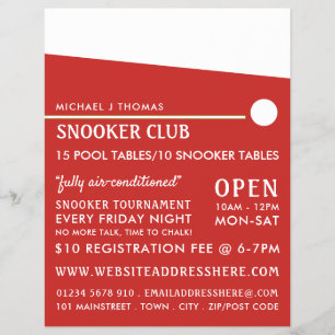 Cue Ball, Pool Club, publicidad Snooker Club