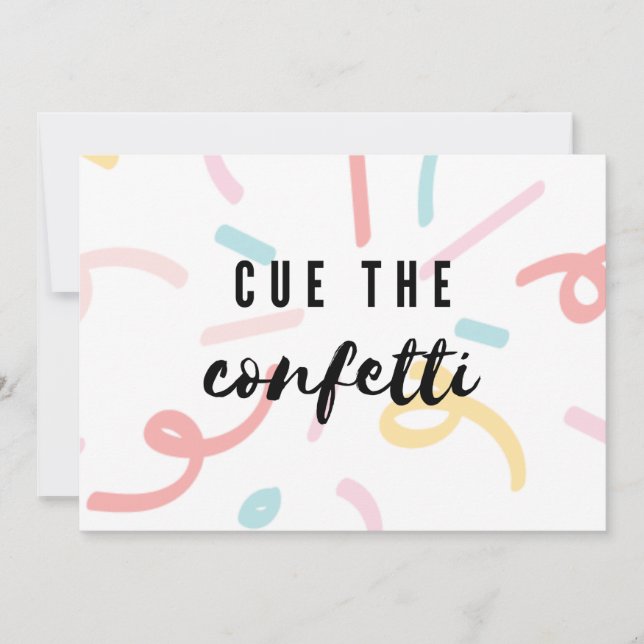 CUE LA CONFETTI | Tarjeta de felicitación de Año N (Anverso)
