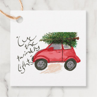 Cue las etiquetas de regalo de las luces