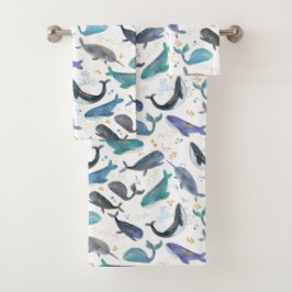 Cuello acuático Ballenas Océano Pescado Oro Azul