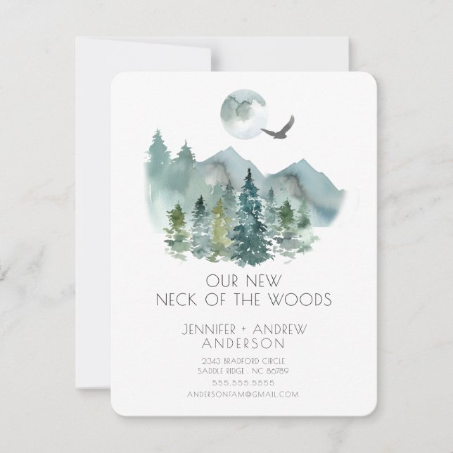 Cuello del Bosque | Moderna Invitación móvil (Anverso)