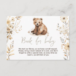 Cuello oso acuarela niño tarjeta de ducha de bebé