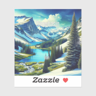 Cuenca de nieve Utah Pegatina de vinilo de 3 pulga