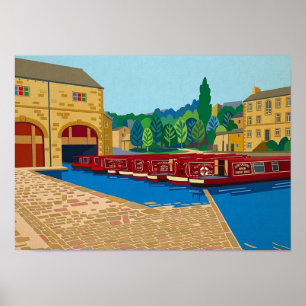 Cuenca del Canal de Sowerby Bridge Arte al Estilo 