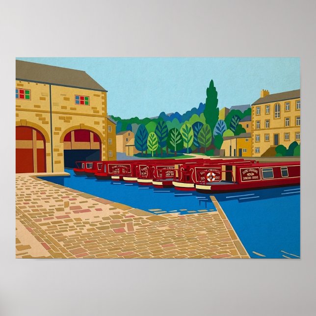 Cuenca del Canal de Sowerby Bridge Arte al Estilo  (Frente)