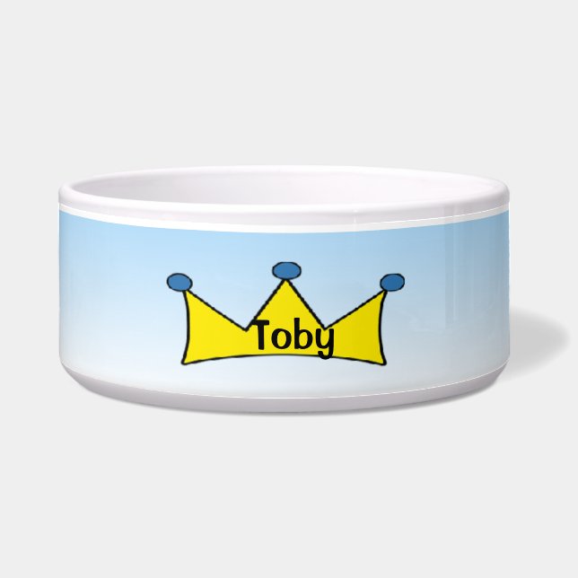 Cuenco amarillo personalizado príncipe azul del (Frente)