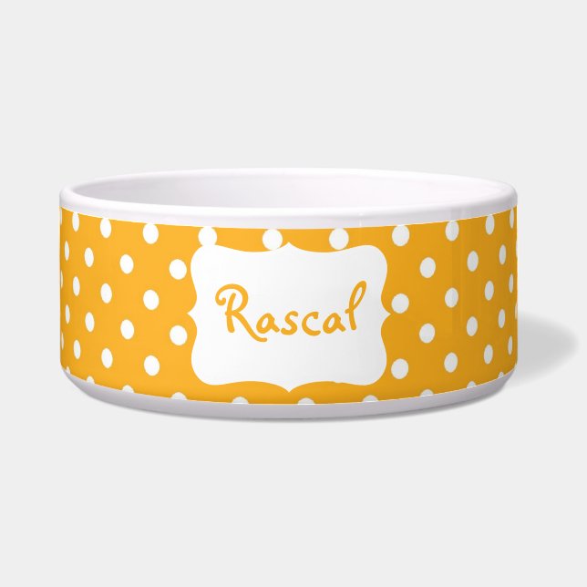 Cuenco anaranjado en colores pastel del lunar (Frente)