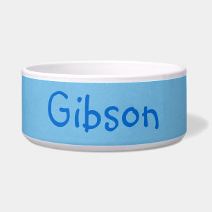 Cuenco azul del mascota