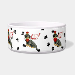 Cuenco cabelludo del perro del Dachshund del