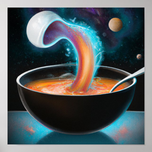 Cuenco cósmico de la sopa portal de tapiz de arte  (Frente)