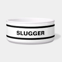 Cuenco de cerámica blanca y negra personalizado