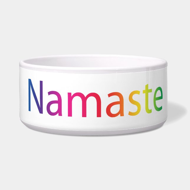 Cuenco de cerámica del perro de Namaste (Izquierda)
