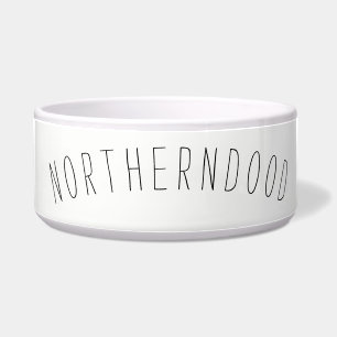 Cuenco de cerámica grande del perro