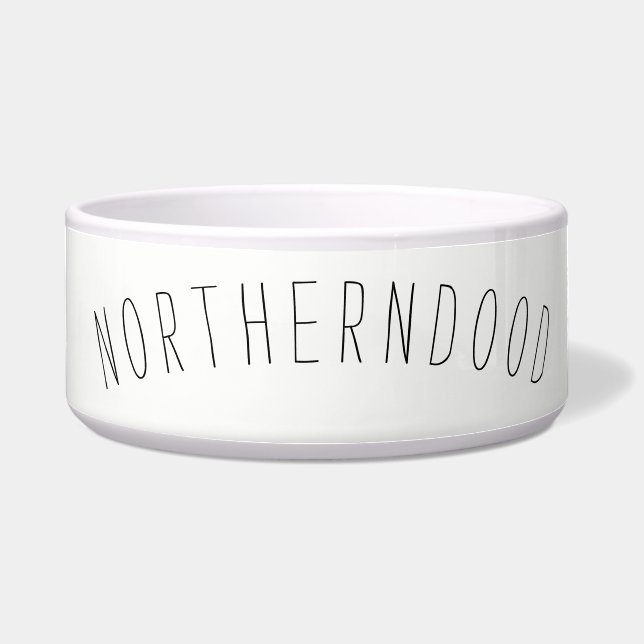 Cuenco de cerámica grande del perro (Frente)