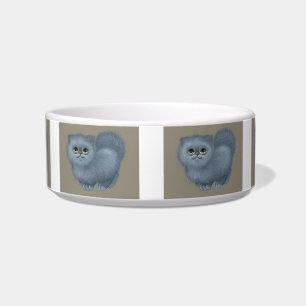 cuenco de comida para gatos de gatito esponjoso