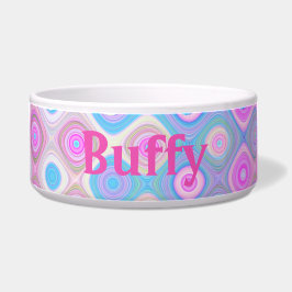 Cuenco de encargo abstracto femenino del mascota