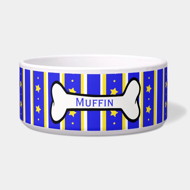 Cuenco de encargo del mascota de las barras y (Frente)