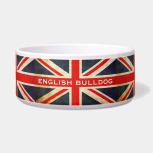 Cuenco de encargo del mascota de Union Jack de la