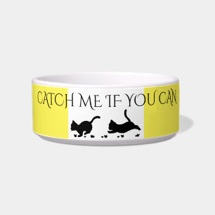 Cuenco de gatitos negros personalizado con presupu
