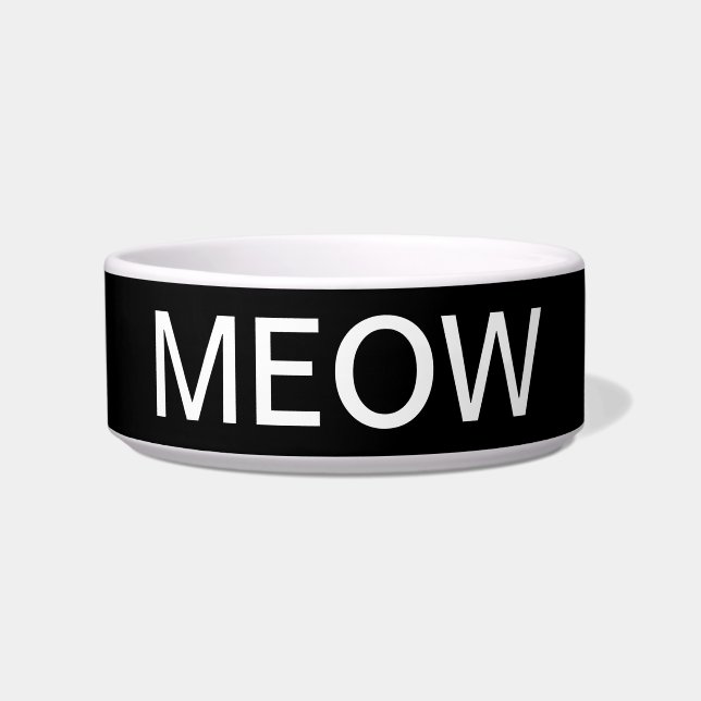 Cuenco de gato de Meow (Frente)