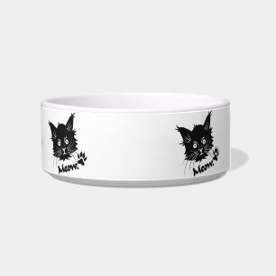 Cuenco de gato negro personalizado