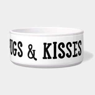 Cuenco de la cena del perro del barro amasado de