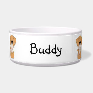 Cuenco de oro del perro de Retreiver