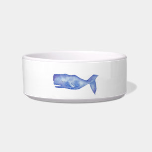 Cuenco de perro ballena acuarela