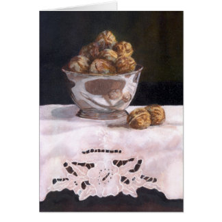 Cuenco de plata con las nueces